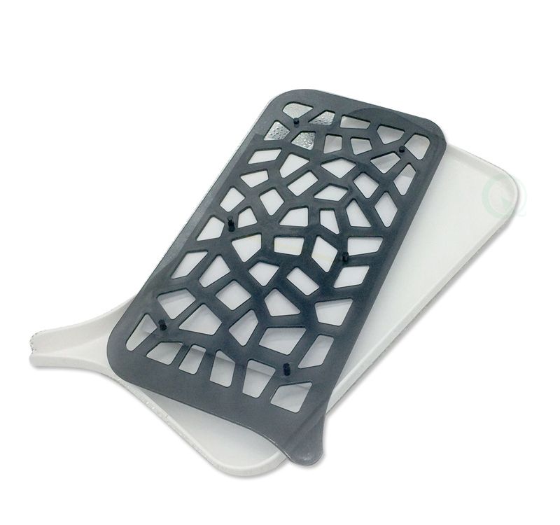 Basicwise Plastic Self Draining Kitchen Counter Dish Rack Drainer