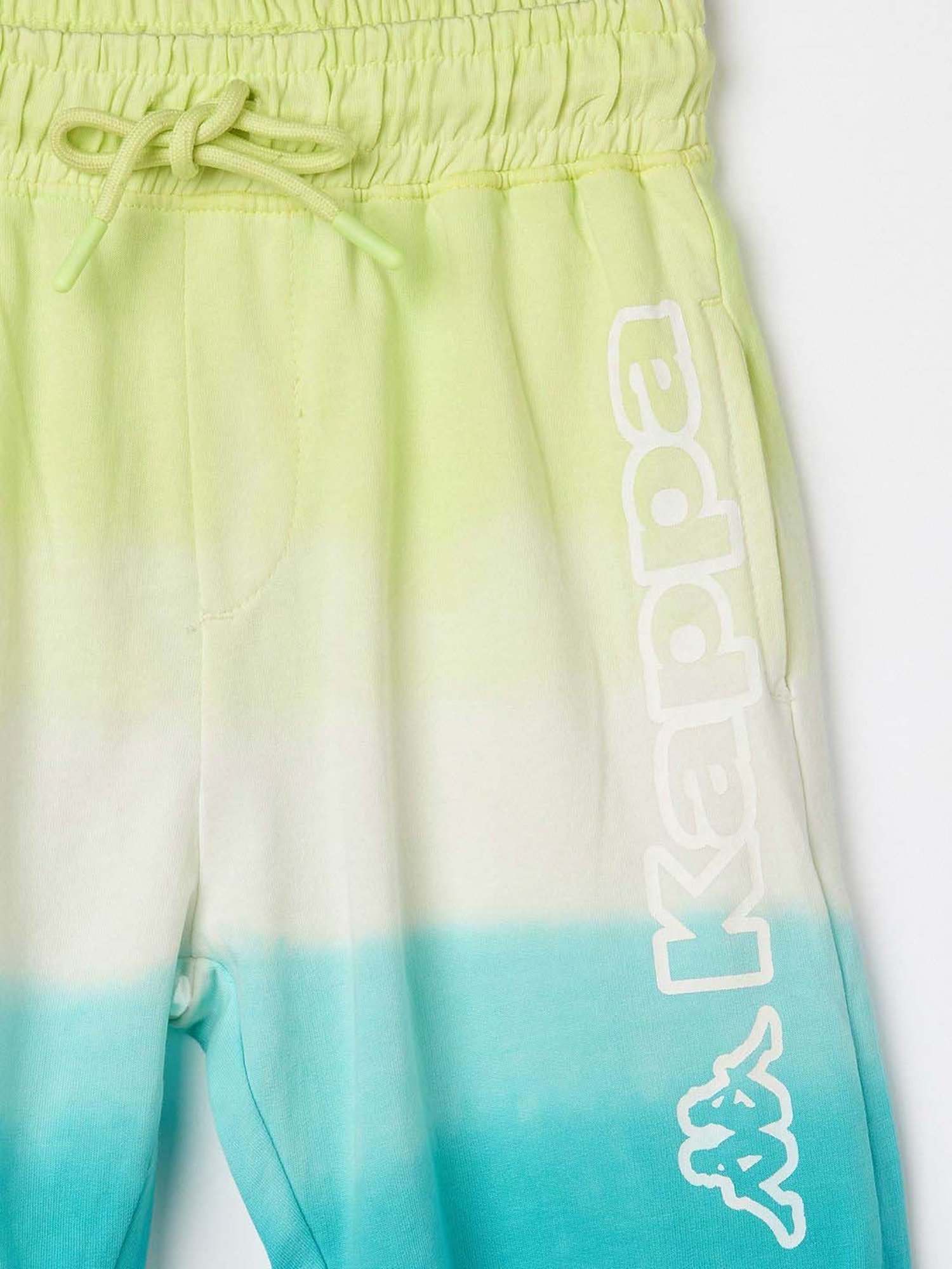 KAPPA Boys Green Cotton Graphic Shorts