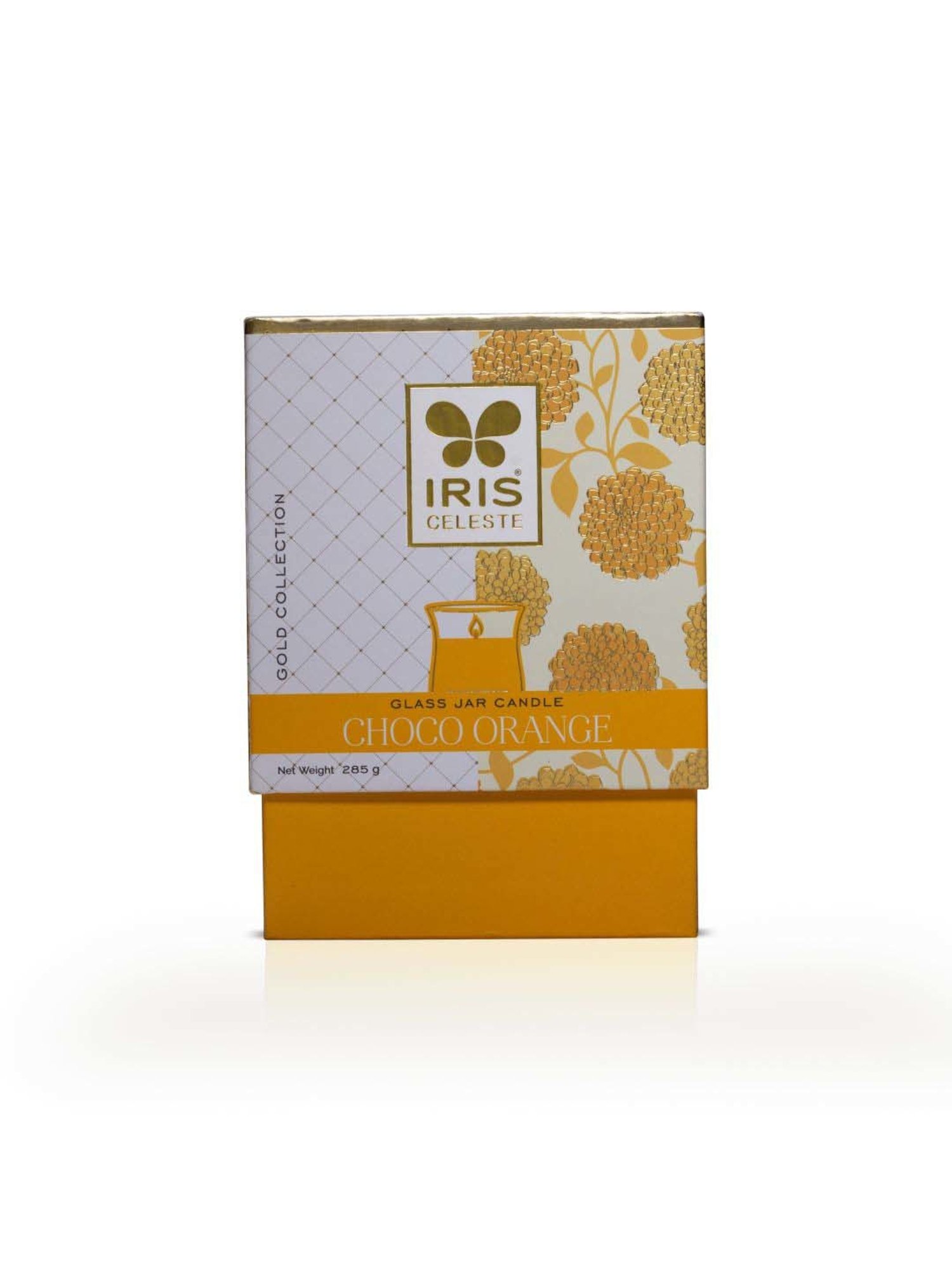 IRIS Gold Collection White Celeste Hurricane Choco Orange Fragrance Candle