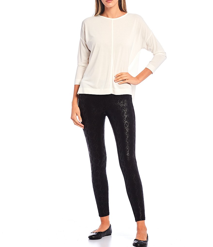 Gibson & Latimer Mid-Rise Snake Ponte Leggings