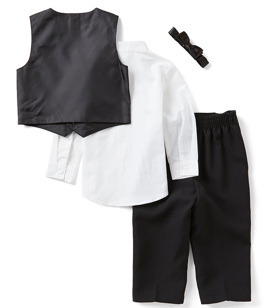 Edgehill Collection Baby Boys Newborn-9 Months Shirt & Cross Shortall Christening Set