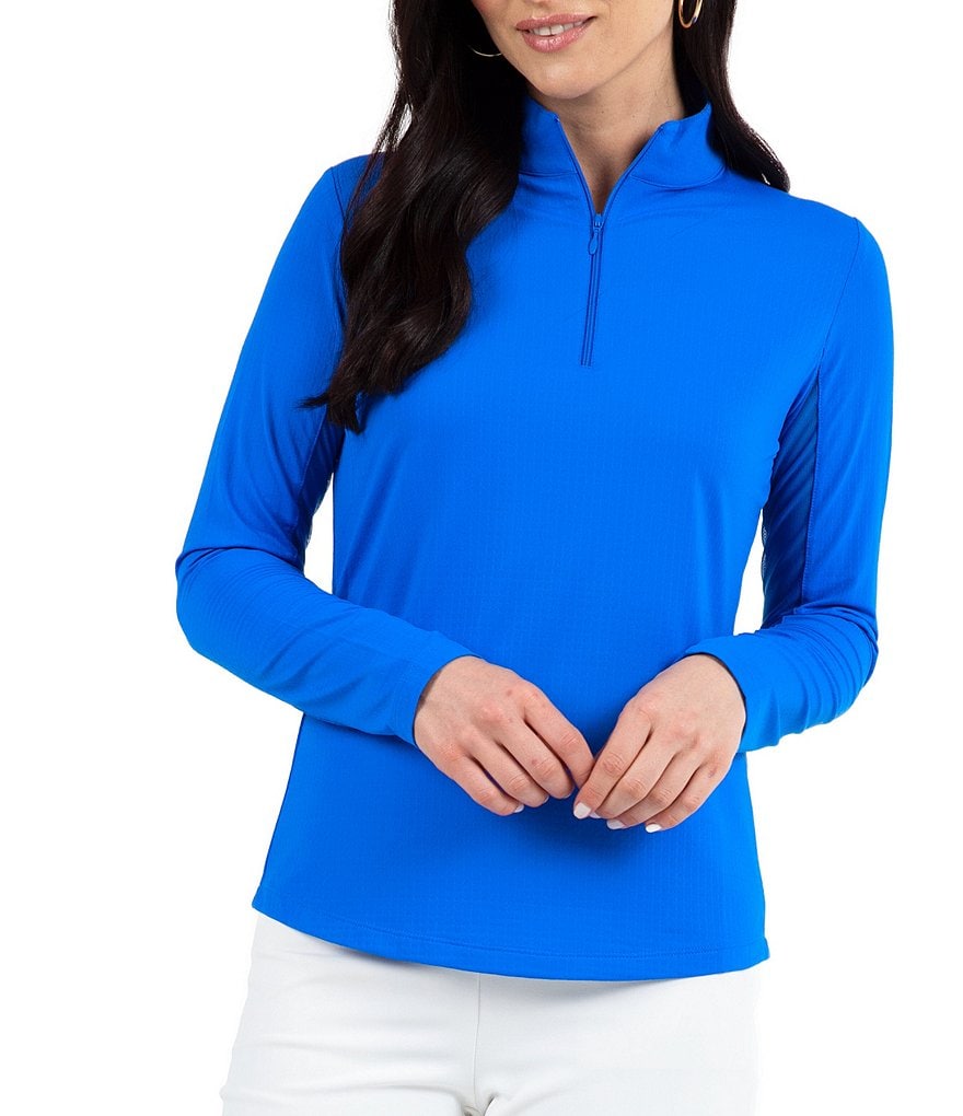 IBKUL Solid Long Sleeve Mock Neck Top
