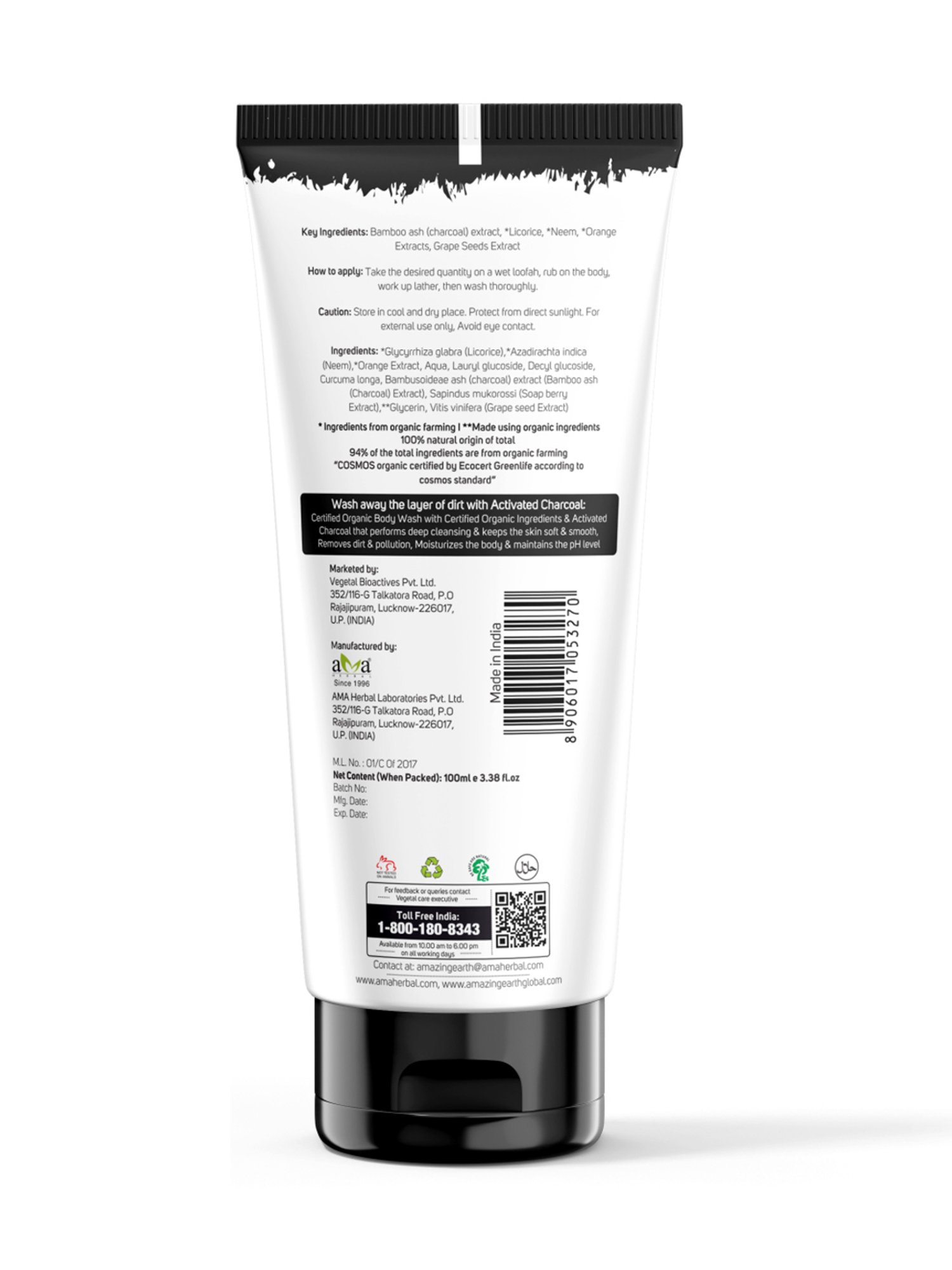 Spruce Shave Club Charcoal Body Wash - 200 gm