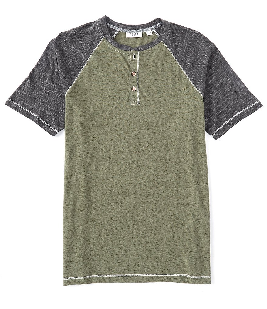 Short Sleeve Color Block Henley