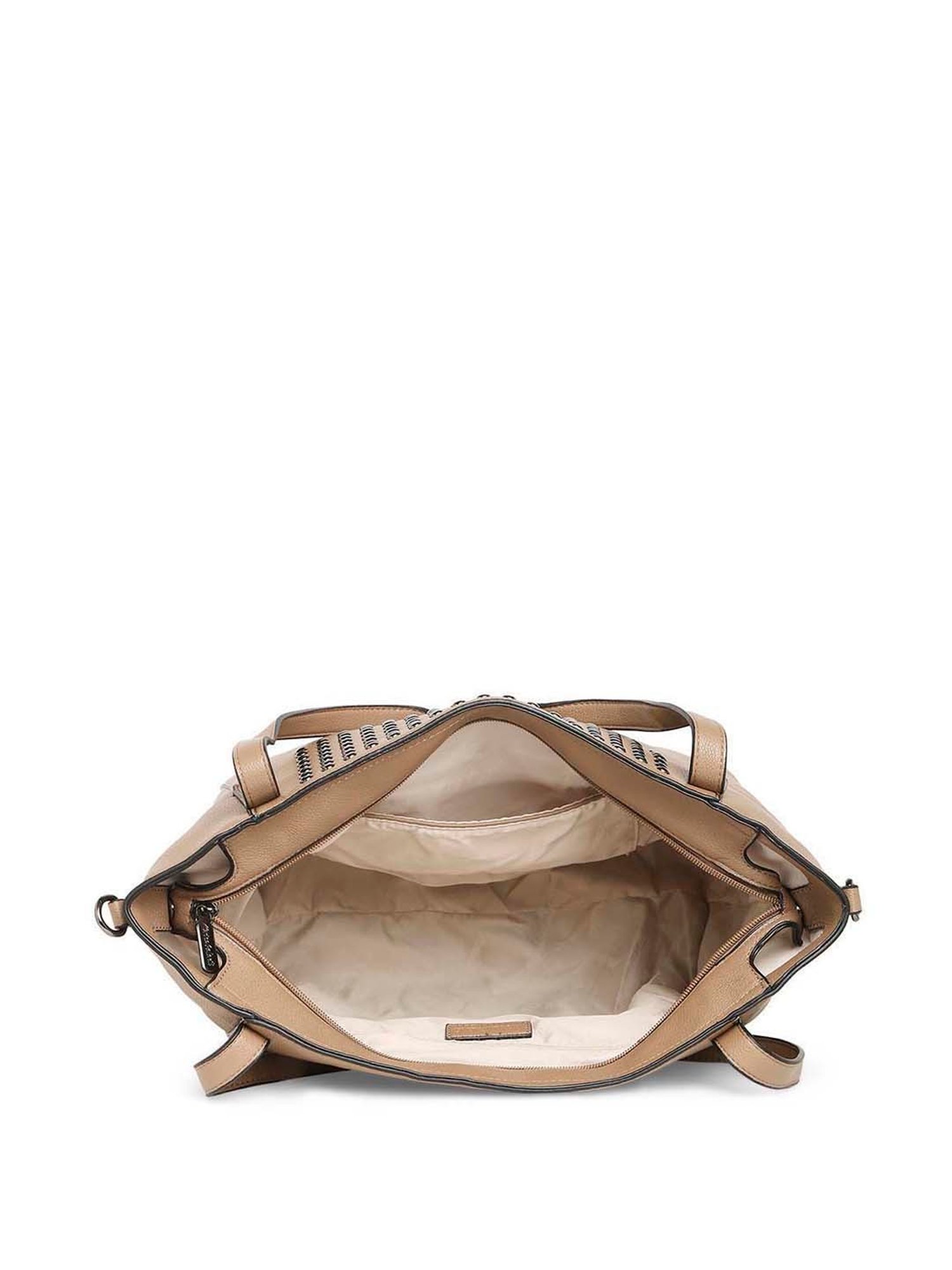 Marina Galanti Beige Rivets Medium Tote Handbag