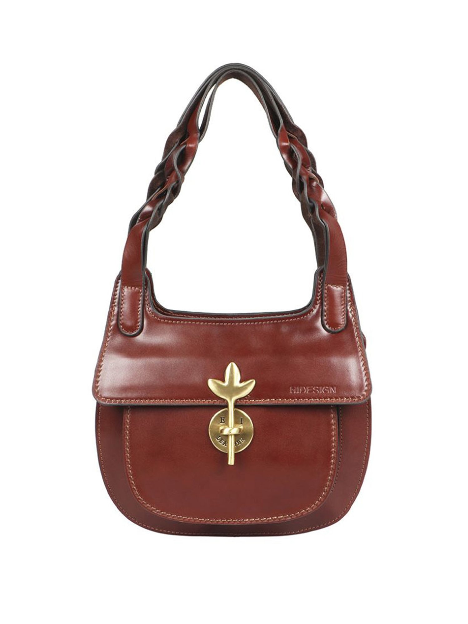 Hidesign EI Preserve 04 Tan Leather Solid Hobo Shoulder Handbag