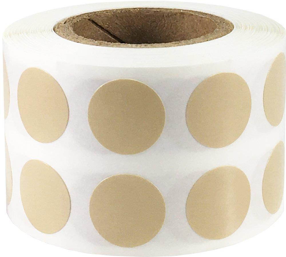 Color Coding Labels Beige Round Circle Dots for Organizing Inventory 1/2 inch 1,000 Total Adhesive Stickers