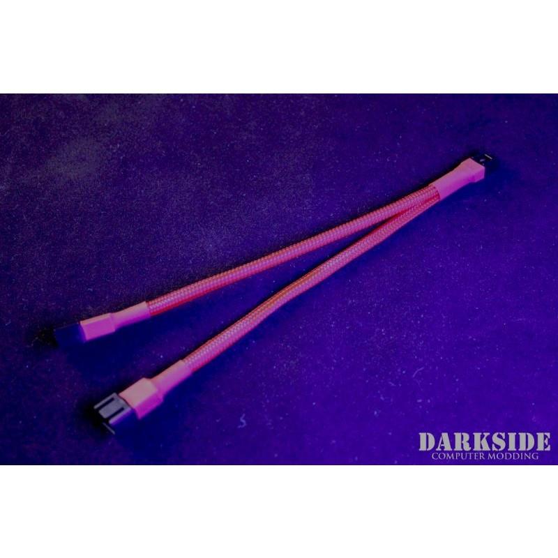 Darkside 3-Pin Dual Fan Power Y-Cable Splitter - Red UV (DS-0438)