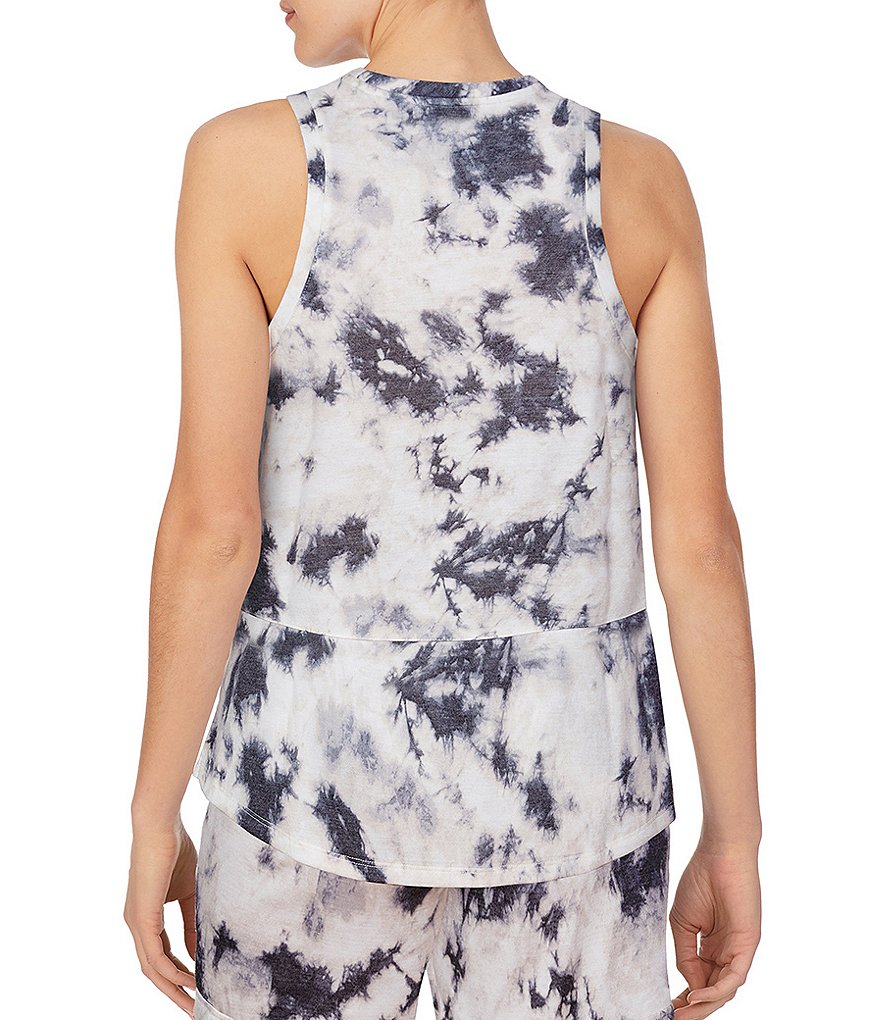 Refinery29 Tie-Dye Print Jersey Knit Hi-Neck Sleep Tank