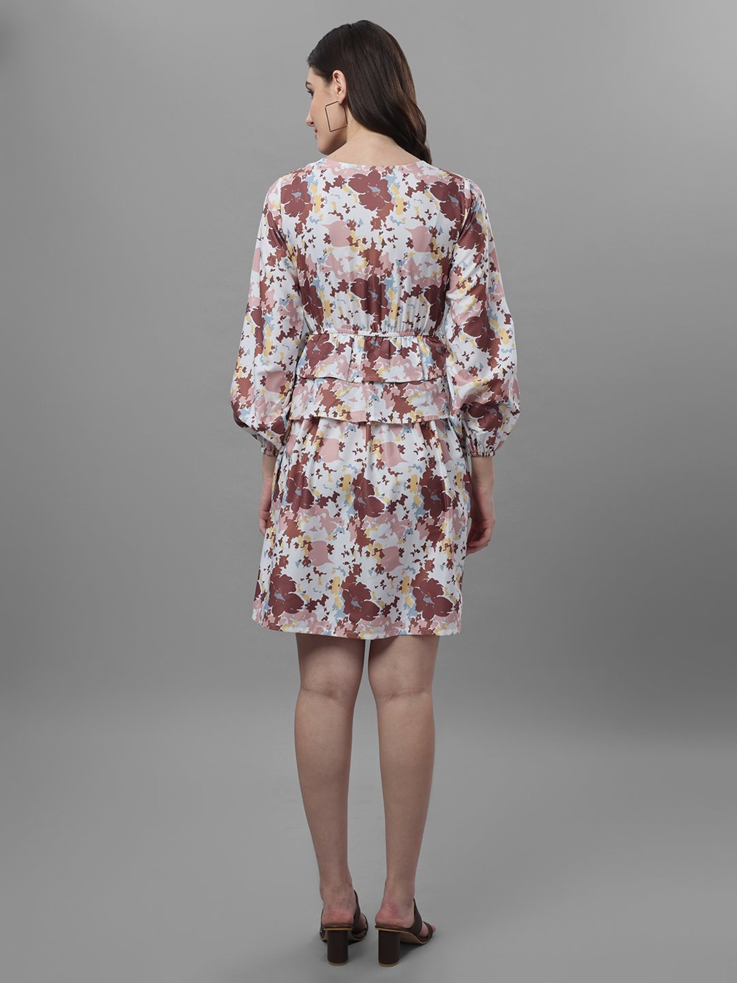 MASAKALI.CO Multicolor Floral Print A Line Dress
