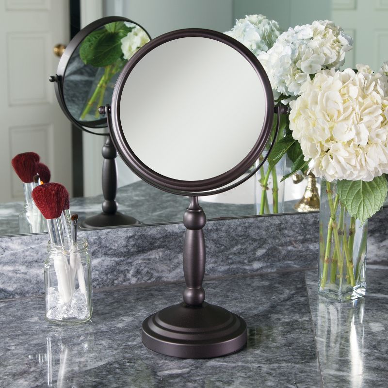 Zadro Dual-Sided 1X/10X Swivel Mirror - Oil-Rubbed Bronze
