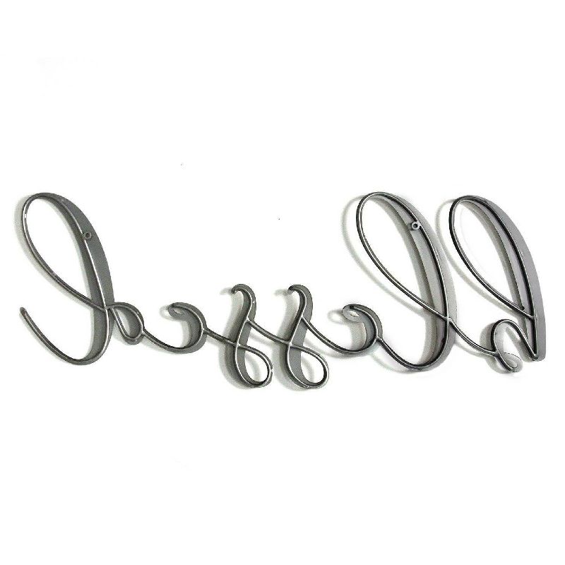 41.25" x 15.25" Oversized Blessed Metal Sign Silver - Stratton Home Décor