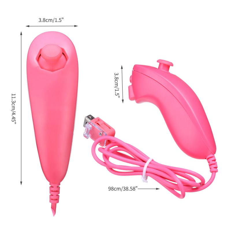 FirstPower Wii Nunchuck Controller,Nunchuck Joystick Gamepad Controller for Wii/Wii U Console (White)