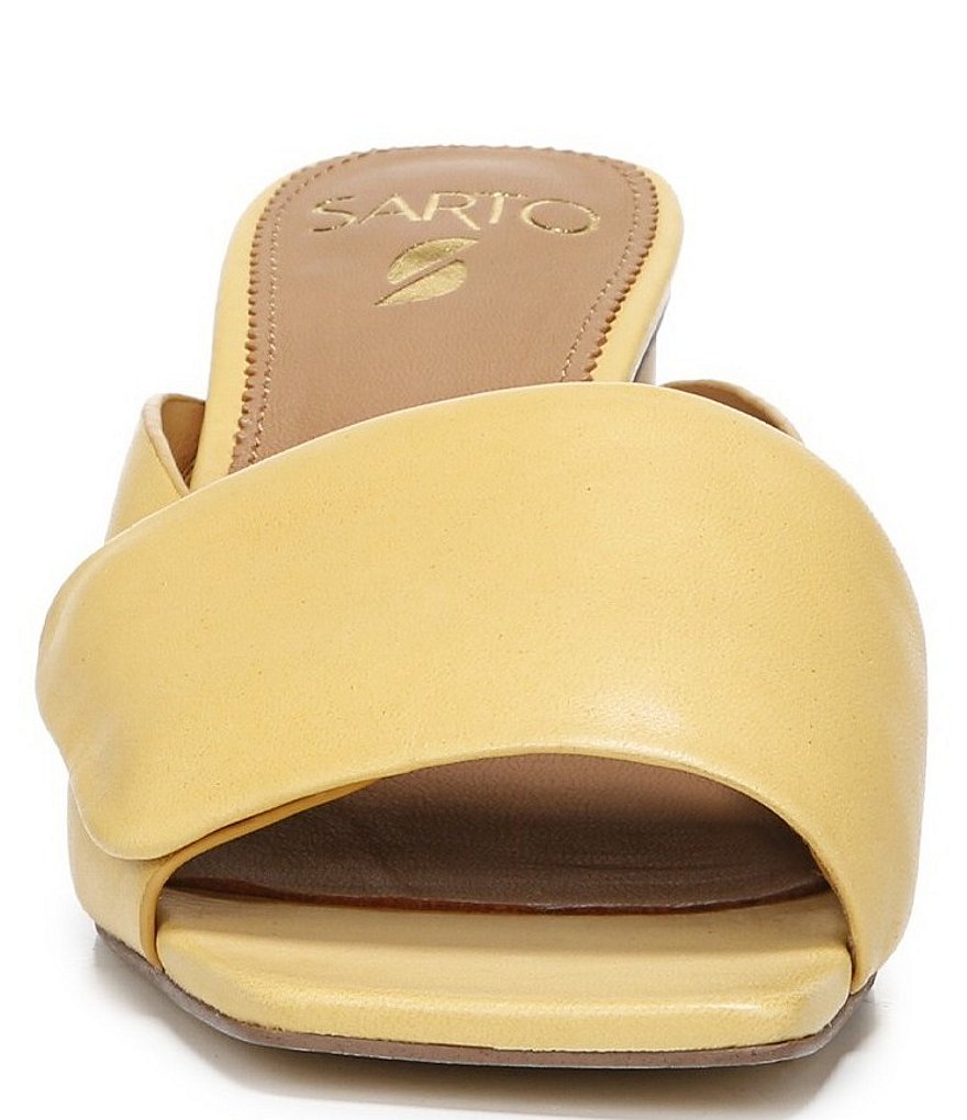 Sarto by Franco Sarto Violet Leather Square Toe Mules