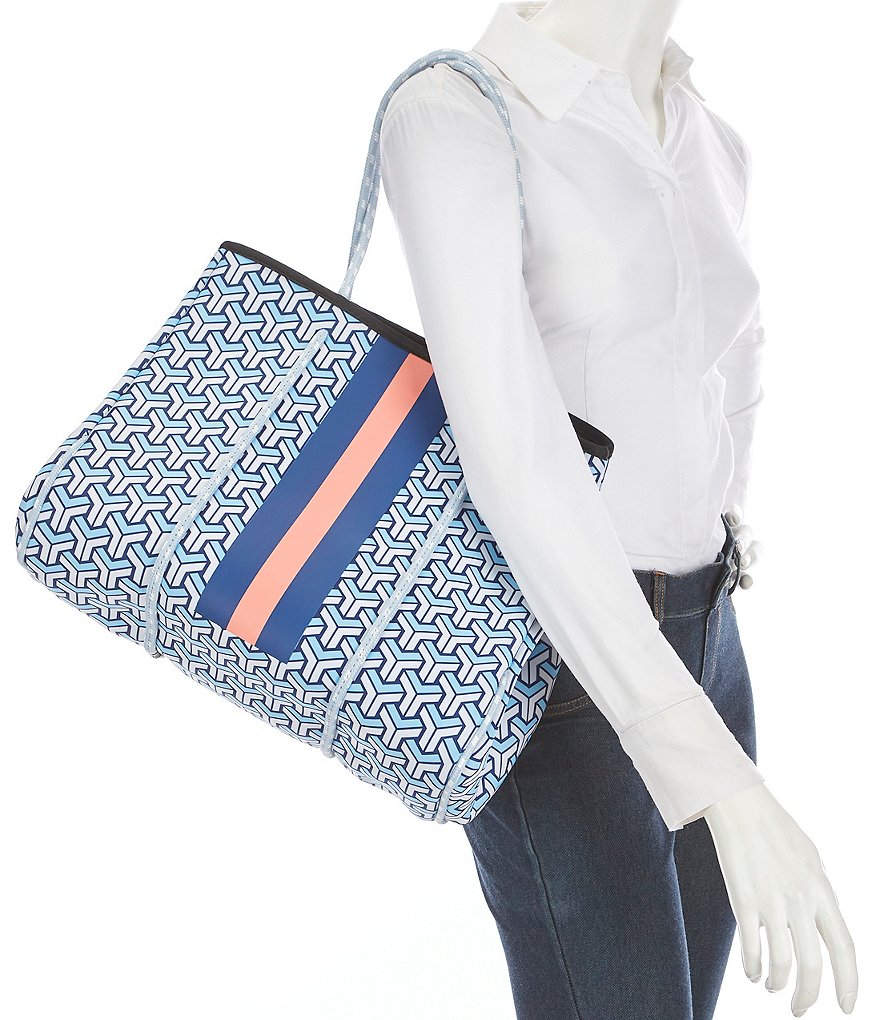 Parker & Hyde Neoprene Blue Maze Tote Bag