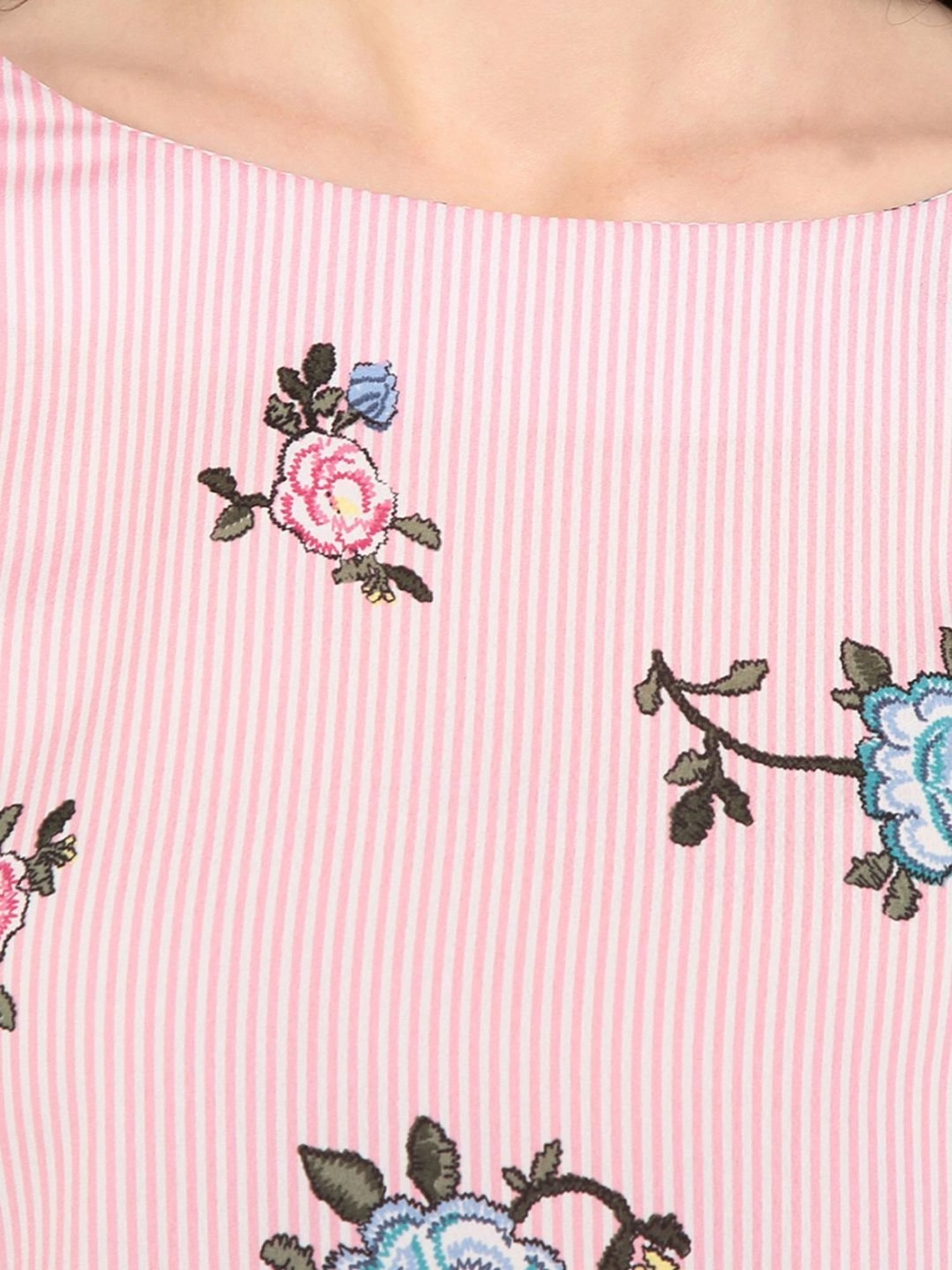 Marie Claire Pink Floral Print Top