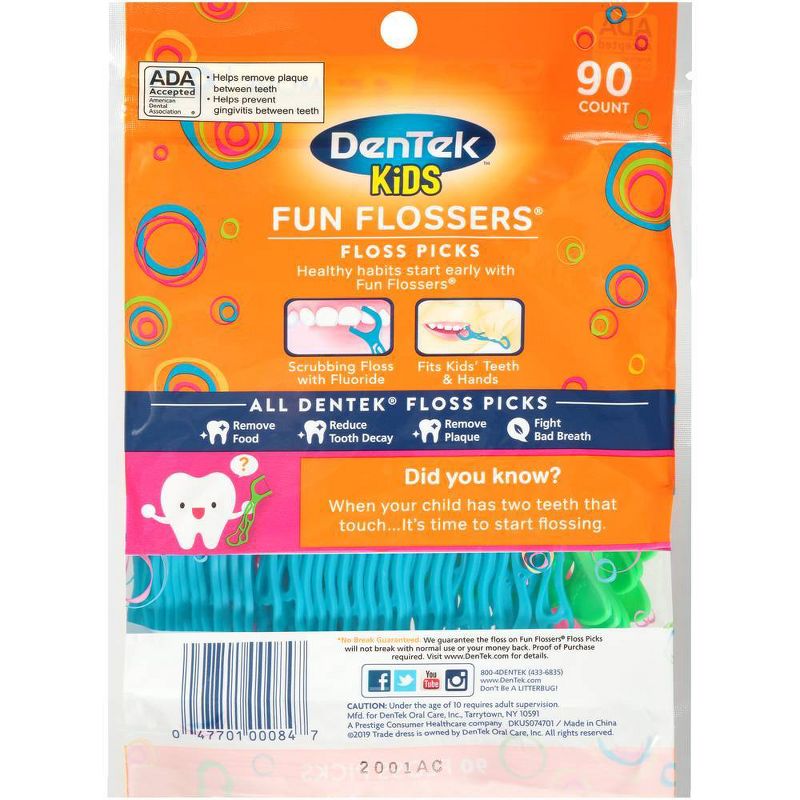 DenTek Kids Fun Flossers Floss Picks for Kids - 90ct