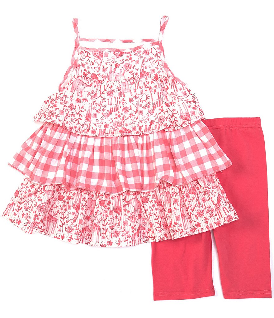 Ally B Big Girls 7-16 Flutter-Sleeve Dotted Top & Shorts Set