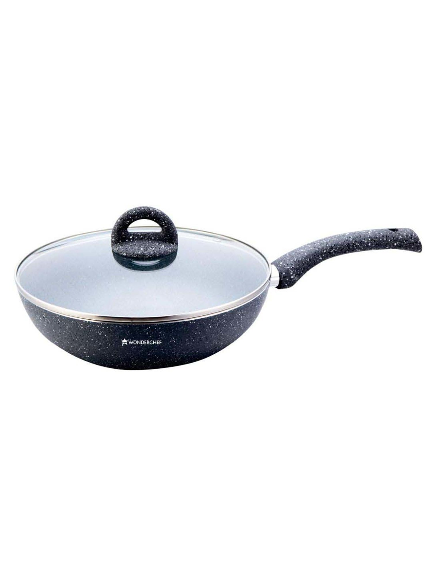 JUDGE Everyday Black Aluminium 20 cm Deep Appachatty With Lid (0.8 L)
