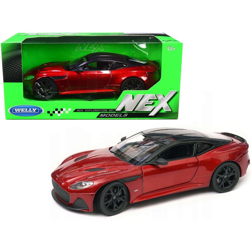 Aston Martin DBS Superleggera Red Metallic with Black Top "NEX Models" 1/24 Diecast Model Car by Welly