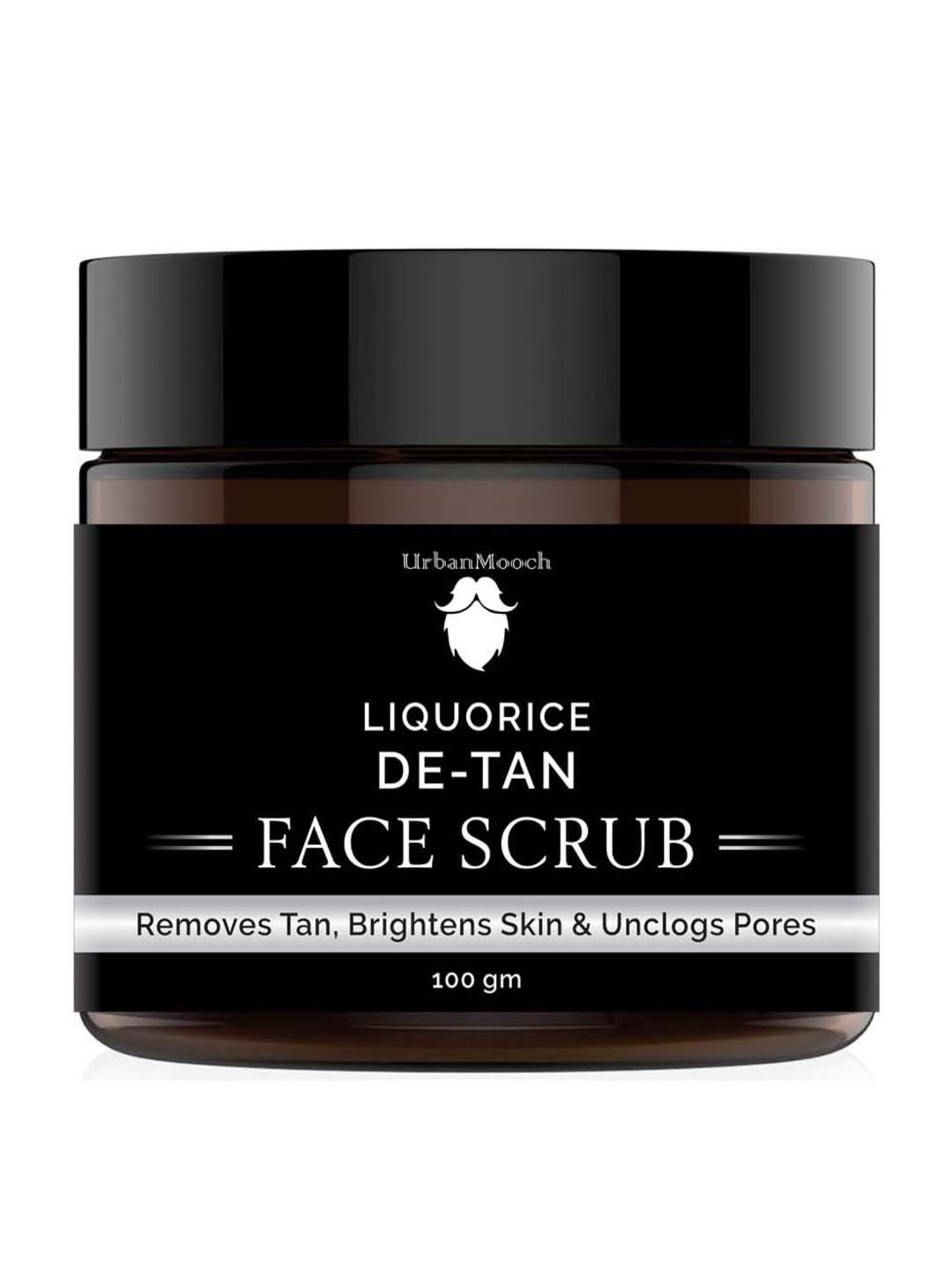 UrbanMooch Liquorice De-Tan Face Scrub Lightening & Brightening - 100 gm