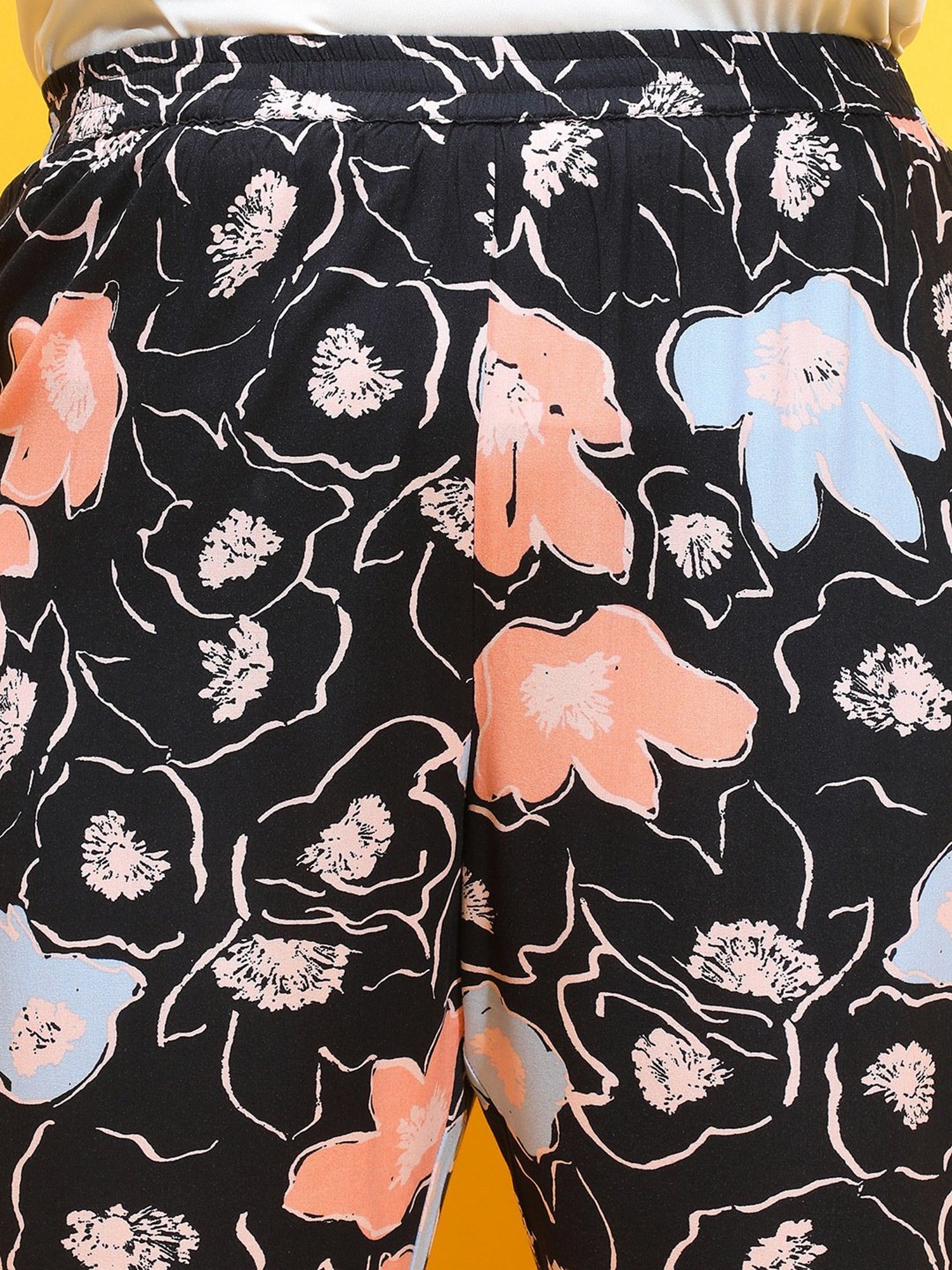 Oxolloxo Black Floral Print Pyjamas