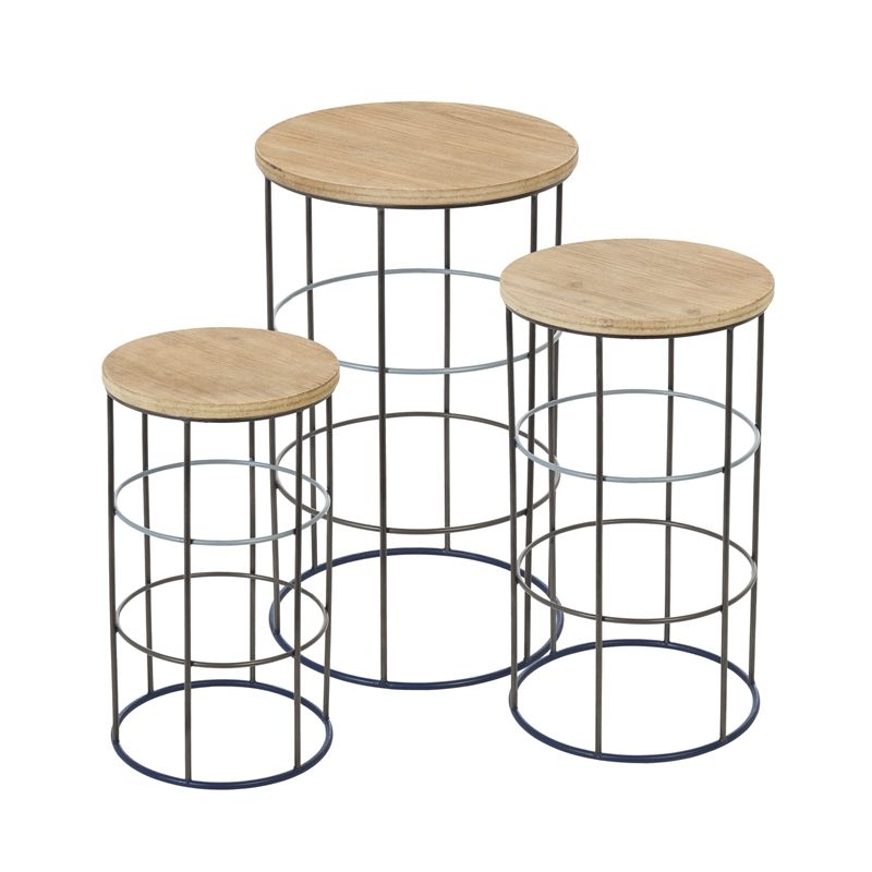Wood Fiber Clay Patio Accent Table - Olivia & May