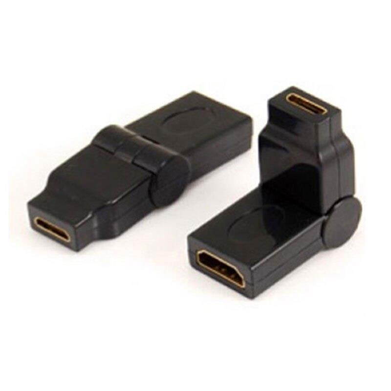 Mini HDMI C Type Female TO HDMI Female 180 90 Degree Rotating Swivel Right Angled Extension Adapter HD-188