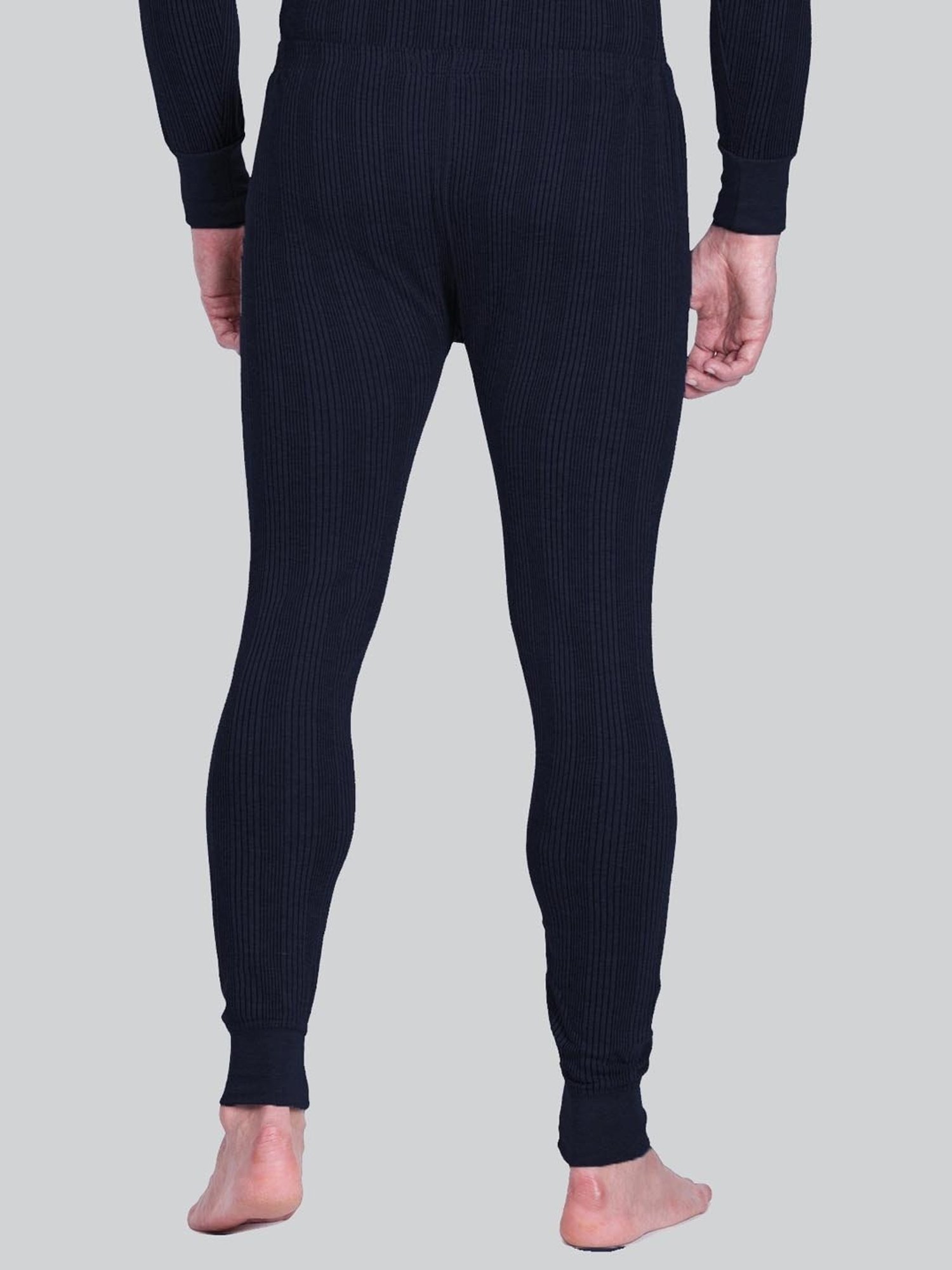 LUX Inferno Navy Skinny Fit Striped Thermal Bottoms