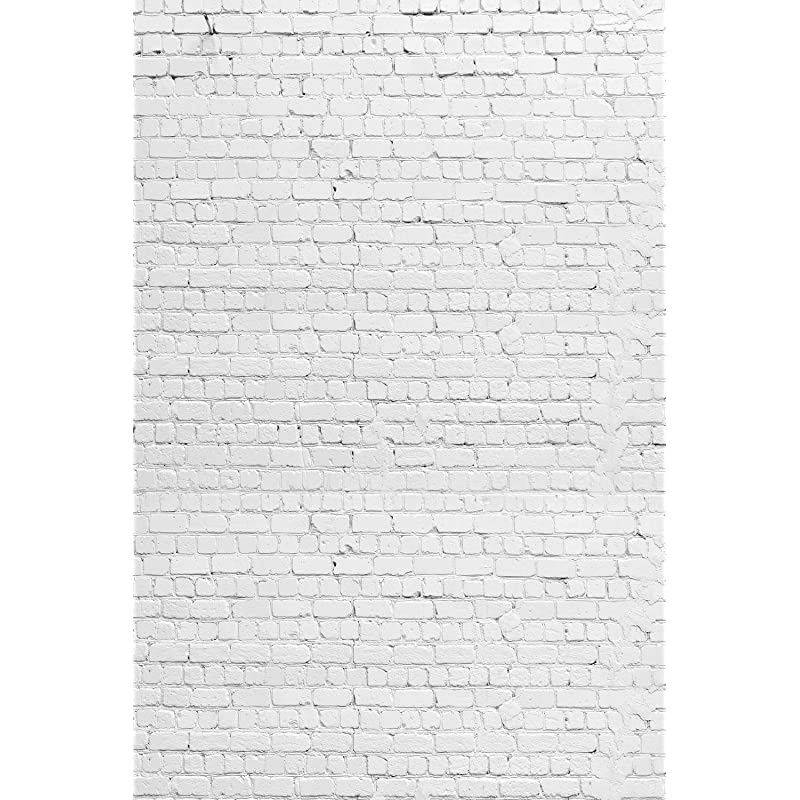 79 x10ft Vintage White Brick Wall Photography Backdrop Vinyl Background for Pictures D2504