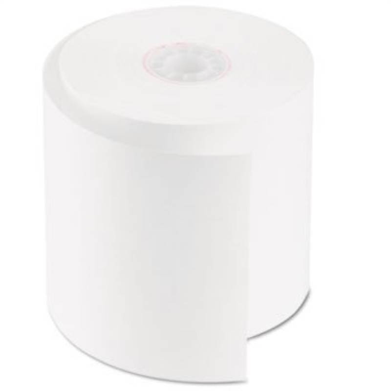 PM Company Paper Rolls, One-Ply Cash Register/POS, 2-3/4" x 150 ft, White, 50/Carton