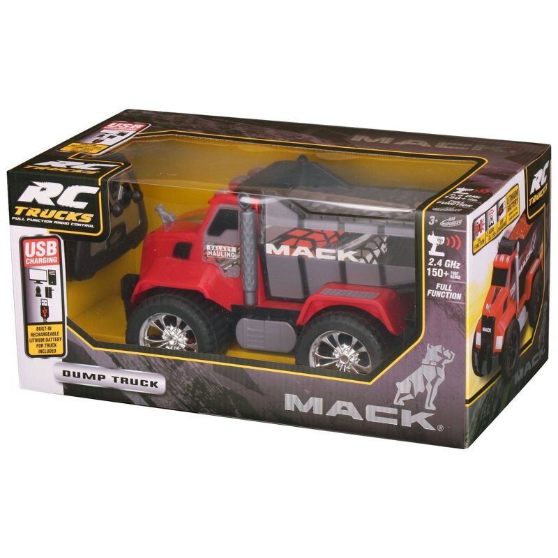 Kid Galaxy RC Mack Dump Truck with Rechargeable Battery