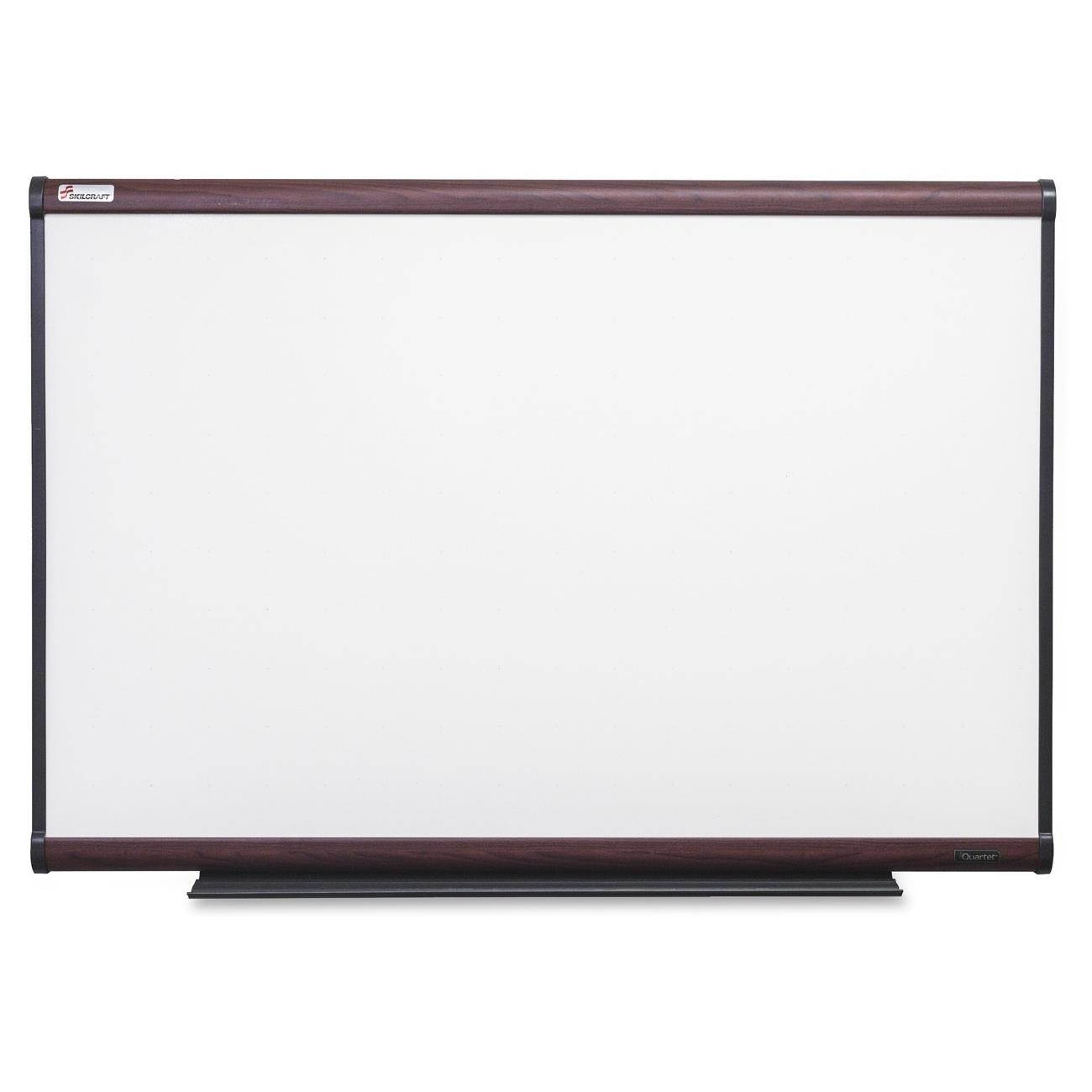 SKILCRAFT NSN6222118 Mahogany Fram Dry-Erase Board, 4 ft. x 3 ft.,