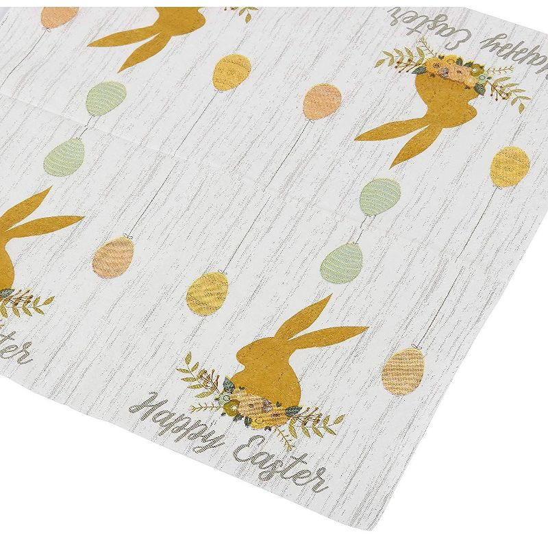Blue Panda 150-Pack Disposable Paper Napkins with Bunny for Easter Party Supplies 6.5 x 6.5 Inches