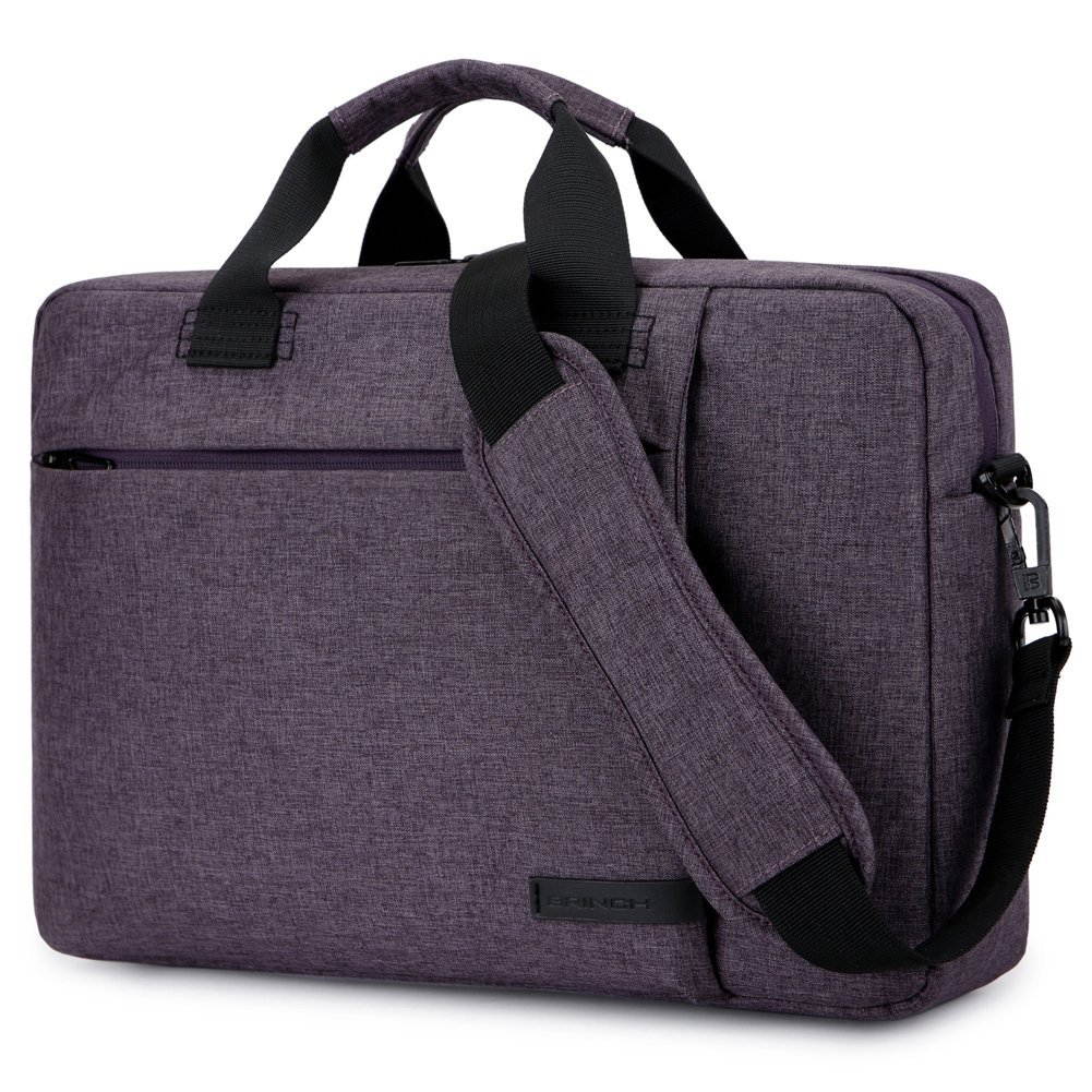 BRINCH Laptop Bag 13.3 Inch, Stylish Fabric Laptop Messenger Shoulder Bag Case Briefcase for 13 - 13.3 Inch Laptop / Notebook / MacBook / Ultrabook / Chromebook Computers (Black)
