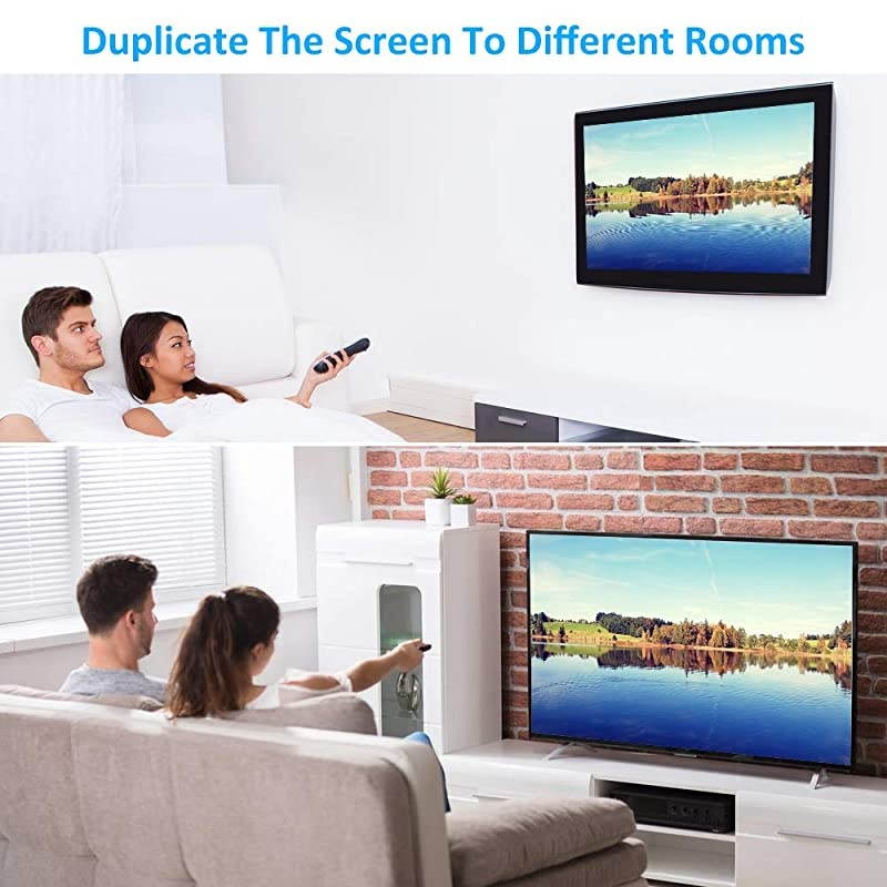 HDMI Splitter 1 in 4 Out V1.4 Powered 1x4 Ports Box Supports 4K@30Hz Full Ultra HD 1080P 3D Compatible with PC STB Xbox PS4 Fire Stick Roku Blu-Ray Player TV HDTV (1 Input to 4 Outputs)