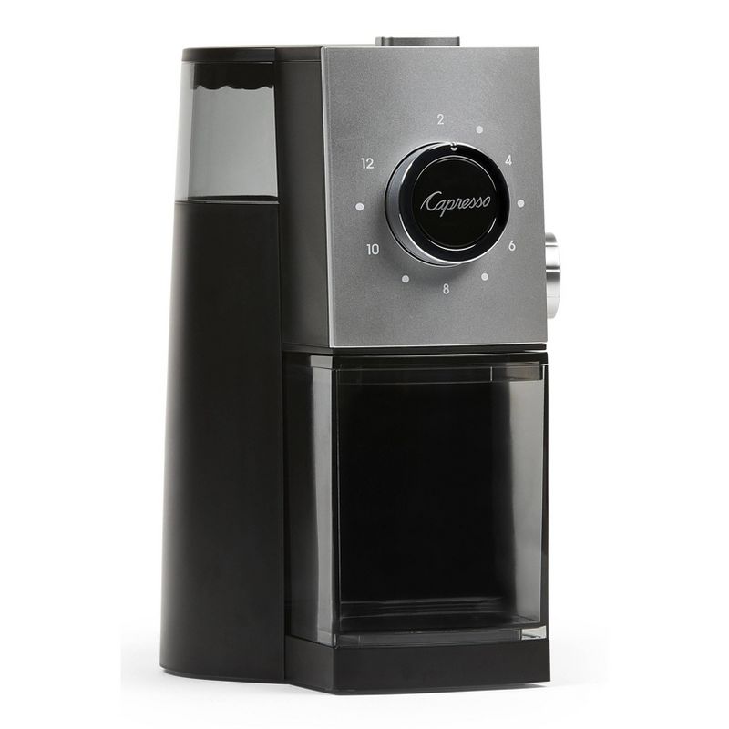 Capresso Coffee Disk Burr Grinder Grind Select – Black/Silver 597.04"