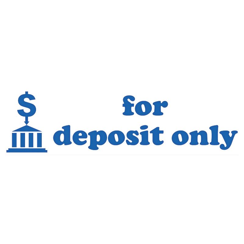 Accustamp2 Pre-Inked Shutter Stamp with Microban Blue FOR DEPOSIT ONLY 1 5/8 x 1/2 035601