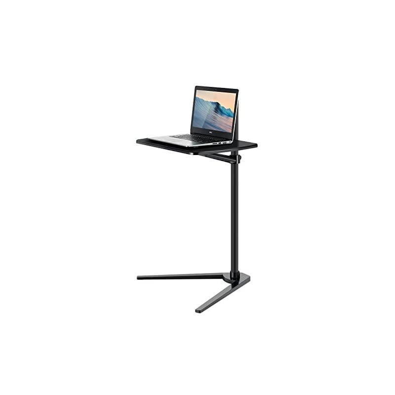 Floor Stand for Laptop Aluminum Height Adjustable Table for Bed Sofa Upgraded and Reinforced ChassisApplicable to All Laptop Notebook Tablets Pad Projector Camera Blackc