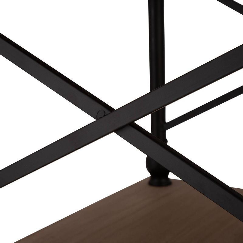 French Vintage Antiqued Finish Accent Table/Side Table Brown - Glitzhome