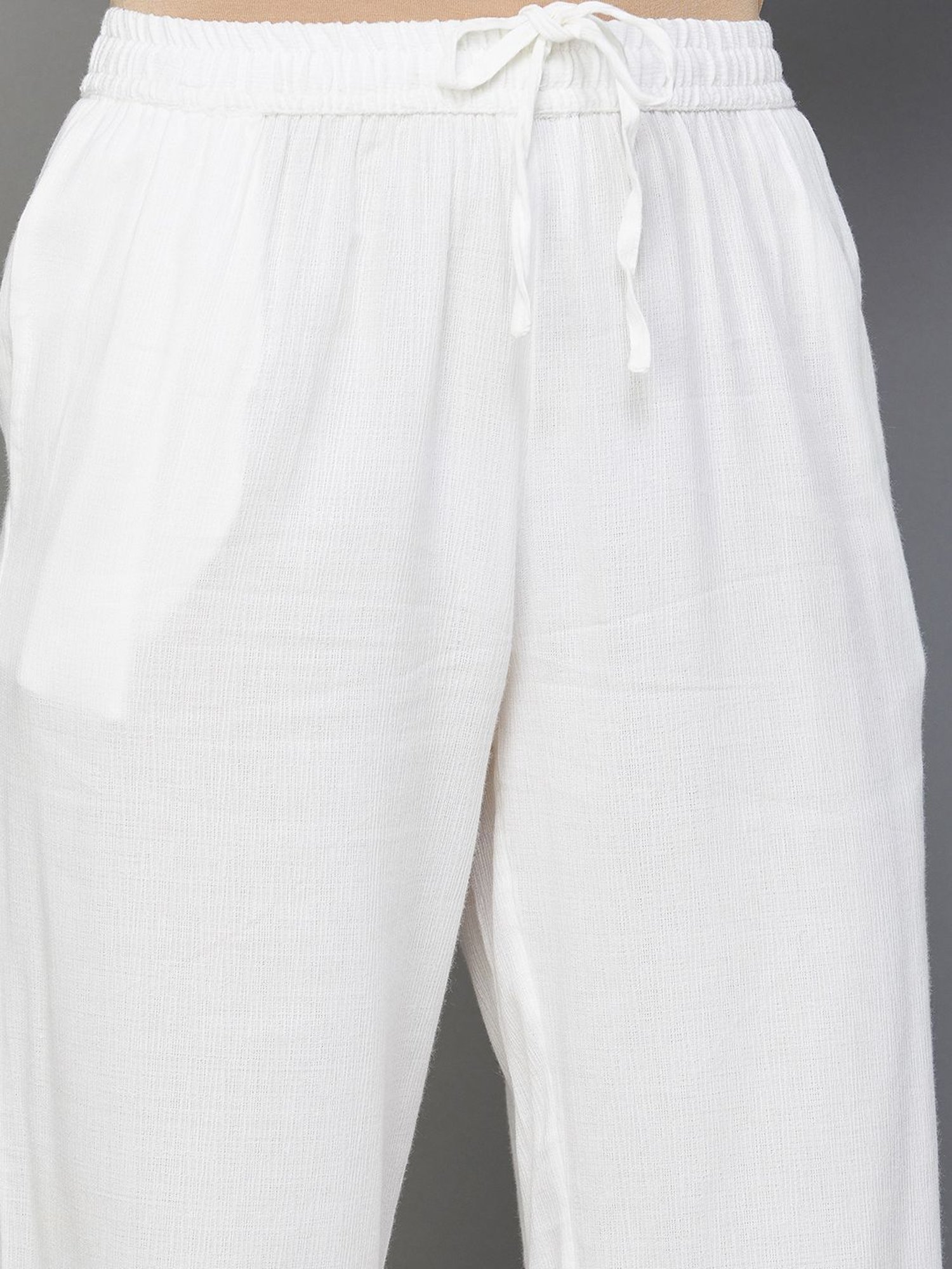 Melange by Lifestyle Off-White Crop Pants