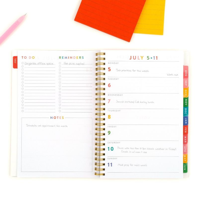 2021-22 Academic Planner 5.5"x8.5" Weekly/Monthly Clear Pocket Cover Color Block - Atlantic-Pacific for Cambridge