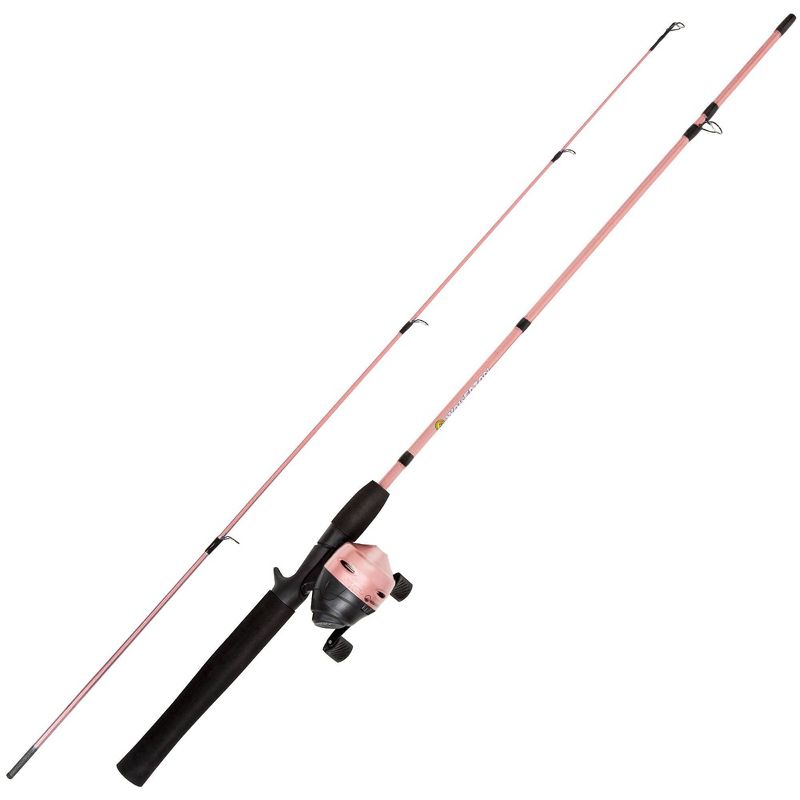 Wakeman Fishing Pole and Pre-Spooled Reel Combo - Pink