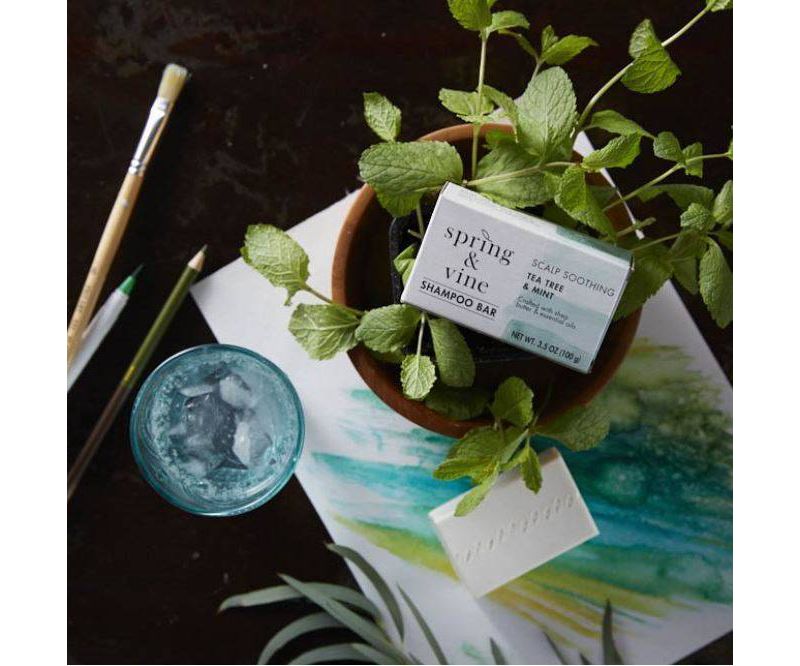 Spring & Vine Tea Tree & Mint Scalp Soothing Shampoo Bar - 3.5oz
