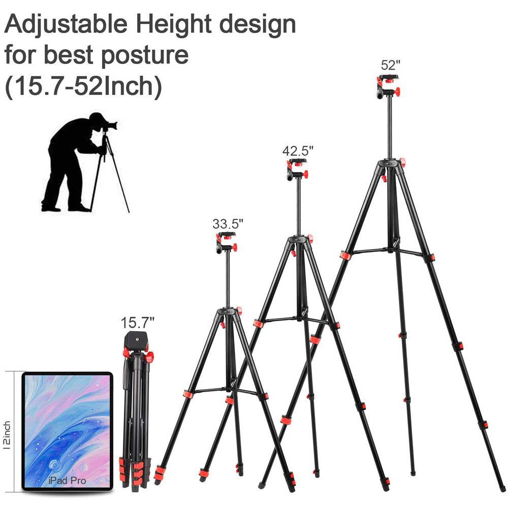 Portable Tripod with Phone Clip and Bluetooth Remote Control