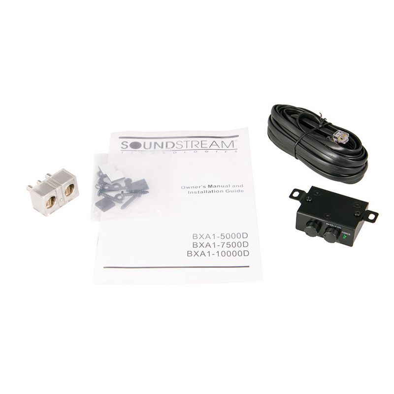 SoundStream BXA1-7500D Bass Xtreme Series Powerful 7,500 Watt Monoblock Car Motor Vehicle Audio System Amplifier with Dash Mount Gain Control Unit