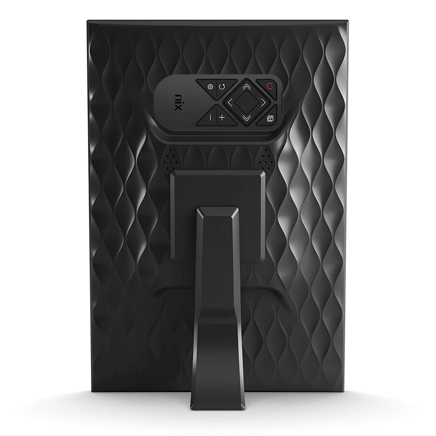 NIX 10.1 Inch USB Digital Photo Frame - Portrait or Landscape Stand, HD Resolution, Auto-Rotate, Magnetic Remote Control