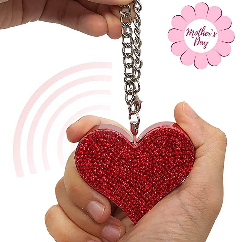 Heartbeat Keychain Alarm for Women, 130dB Siren, Personal Defense Alarm