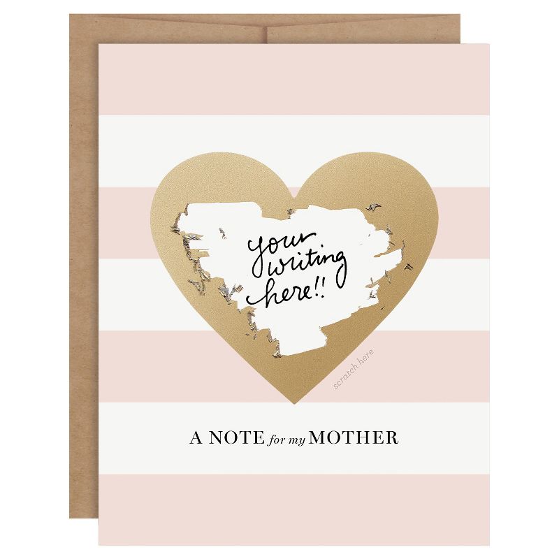 3ct Heart Shaped Family Scratch-off Greeting Cards