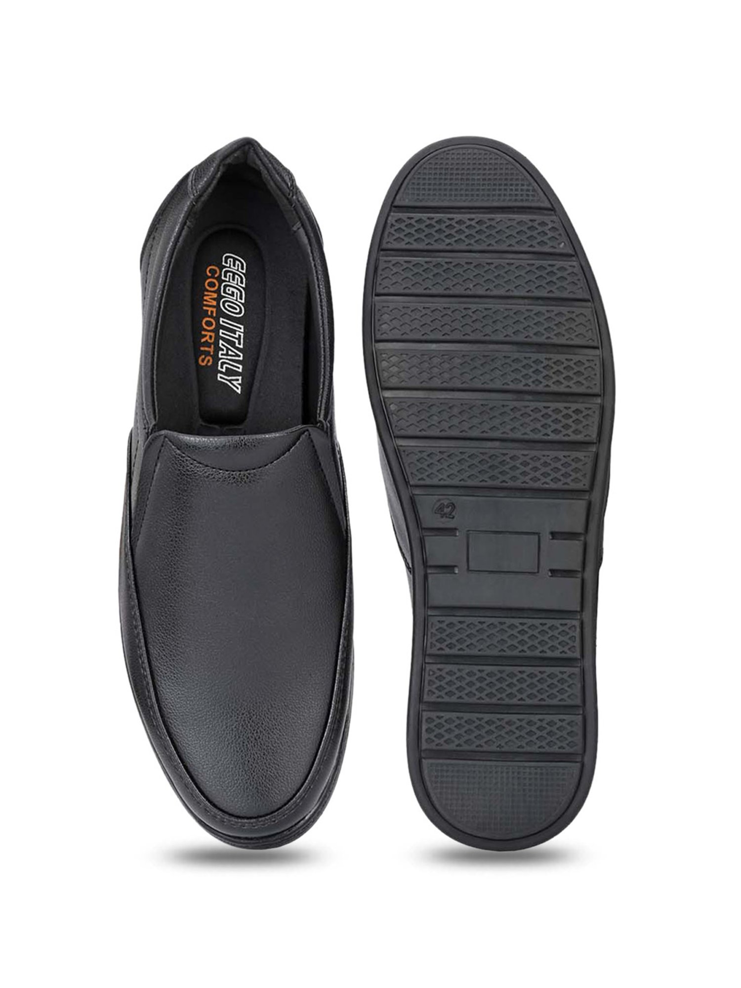 Eego Italy Men's Black Formal Loafers